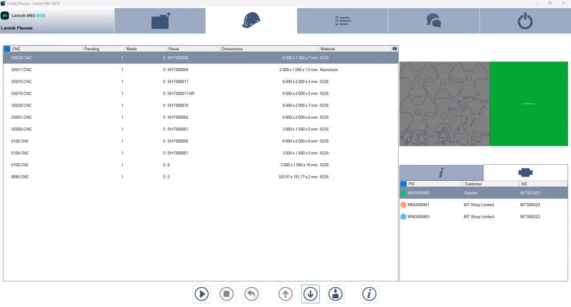 Lantek MES for Workshop Stations